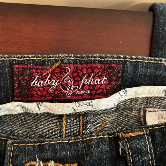 Vintage Baby Phat Jeans with Gold Embroidery - Picture 5 of 13